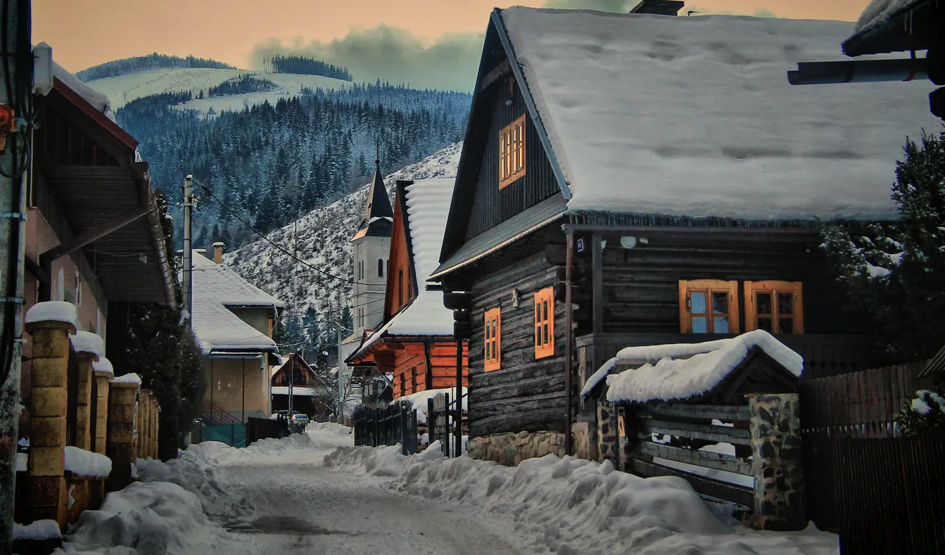 production-services-and-filming-in-slovakia-mountain-village-snow-covered